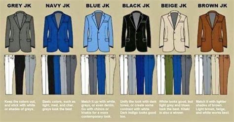 suit color combinations chart.